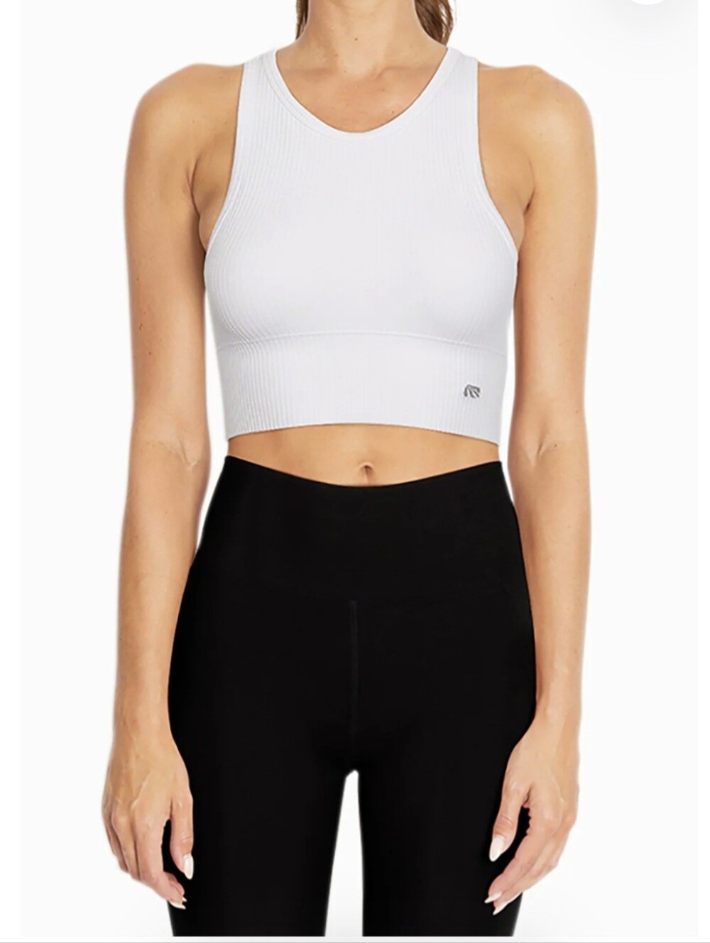 NWT Seamless Ribbed  Sports Bra - White